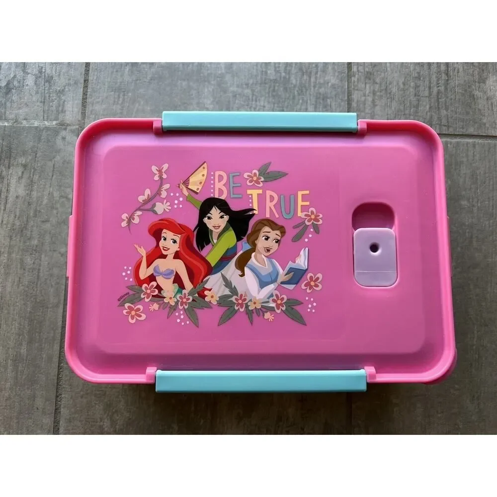 Disney Princess 3-Section Seal Food Storage Container Zak Design Lunch Bento Box